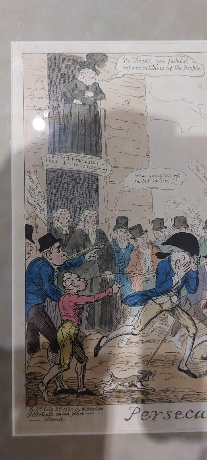 George Cruikshank, Benbow Pub 1820 PERSECUTION OF THE SAINTS Political Satirical2