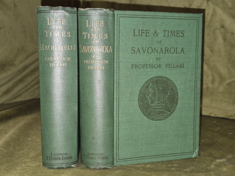 Life & Times of Machiavelli, Savonarola by Professor Villari (c. 1900)0