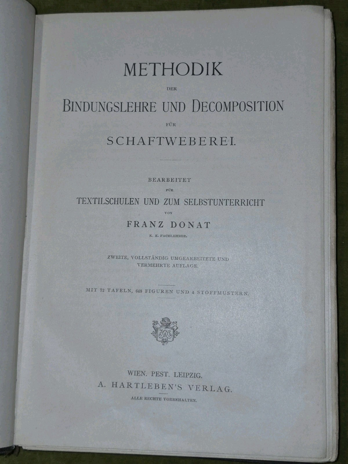 Methodik der Bindungslehre und Decomposition Fur Schaftweberei Sweite Auflage5