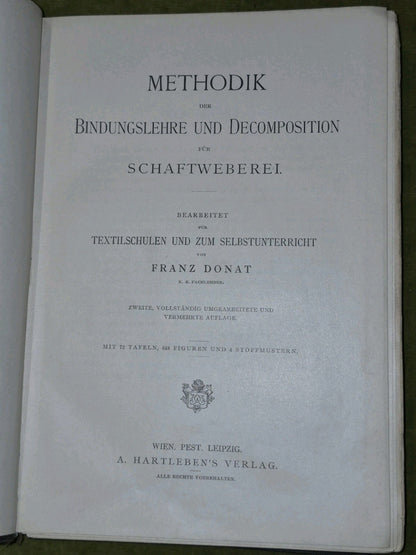 Methodik der Bindungslehre und Decomposition Fur Schaftweberei Sweite Auflage5