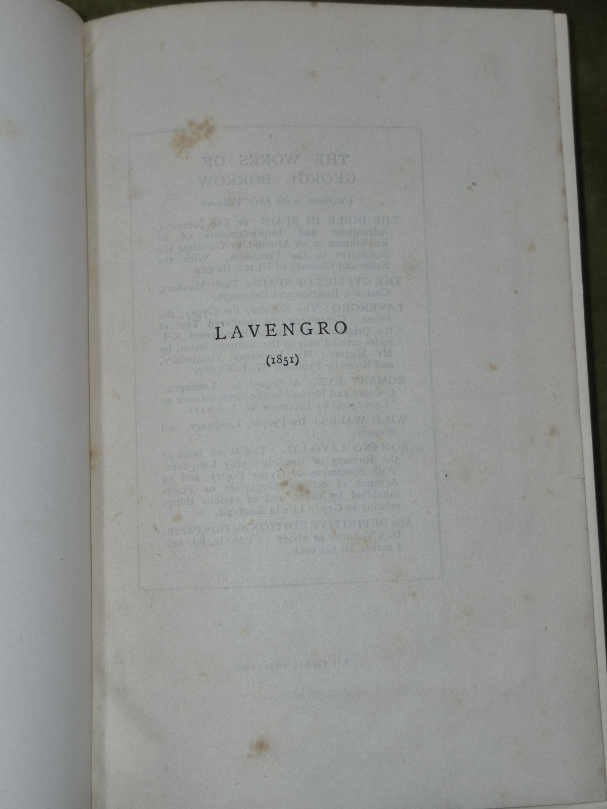 George Borrow John Murray Wild Wales Lavengro Ramano Lavo-Lil Bible in Spain 8
