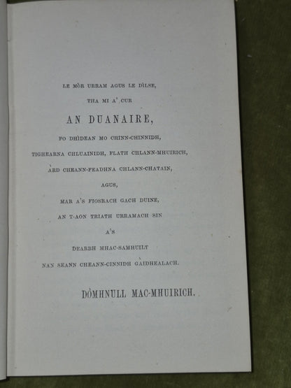 An Duanaire Donald Macpherson 1868 First Ed. Gaelic Songs and Poems6