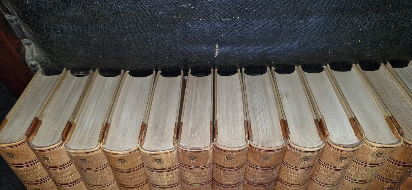 THE WORKS OF CHARLES DICKENS - 20 Volume Set In Leather GRESHAM 1912 VGC5