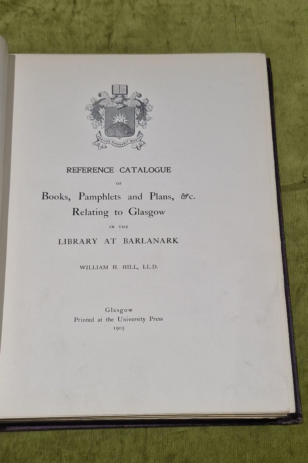 Antique Catalogue of Glasgow Books Pamphlets & Plans In Barlanark Library 19055