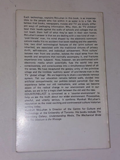 Counterblast by Marshall McLuhan 1st Edition (Paperback 1970)2