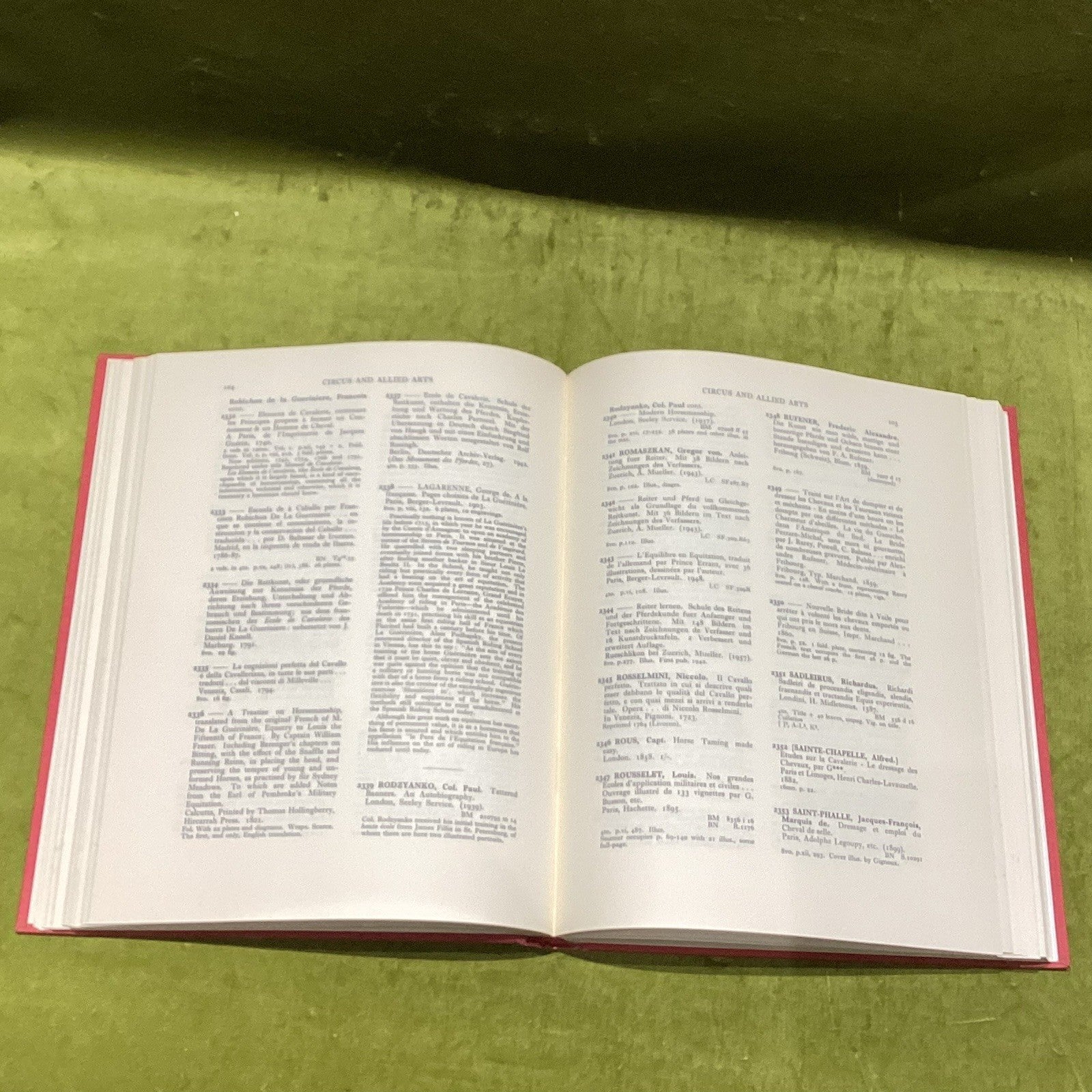 Circus and Allied Arts World Bibliography [4 Vol Set] (1958) R. Tootle Stott HB12