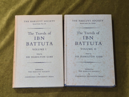 Travels of Ibn Battuta Ad 1325-1354 in 2 Volumes - H A R Gibb , Cambridge 19620