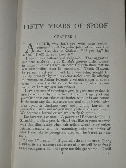 Fifty Years of Spoof by Arthur Roberts 1927 First Edition Second Impression6