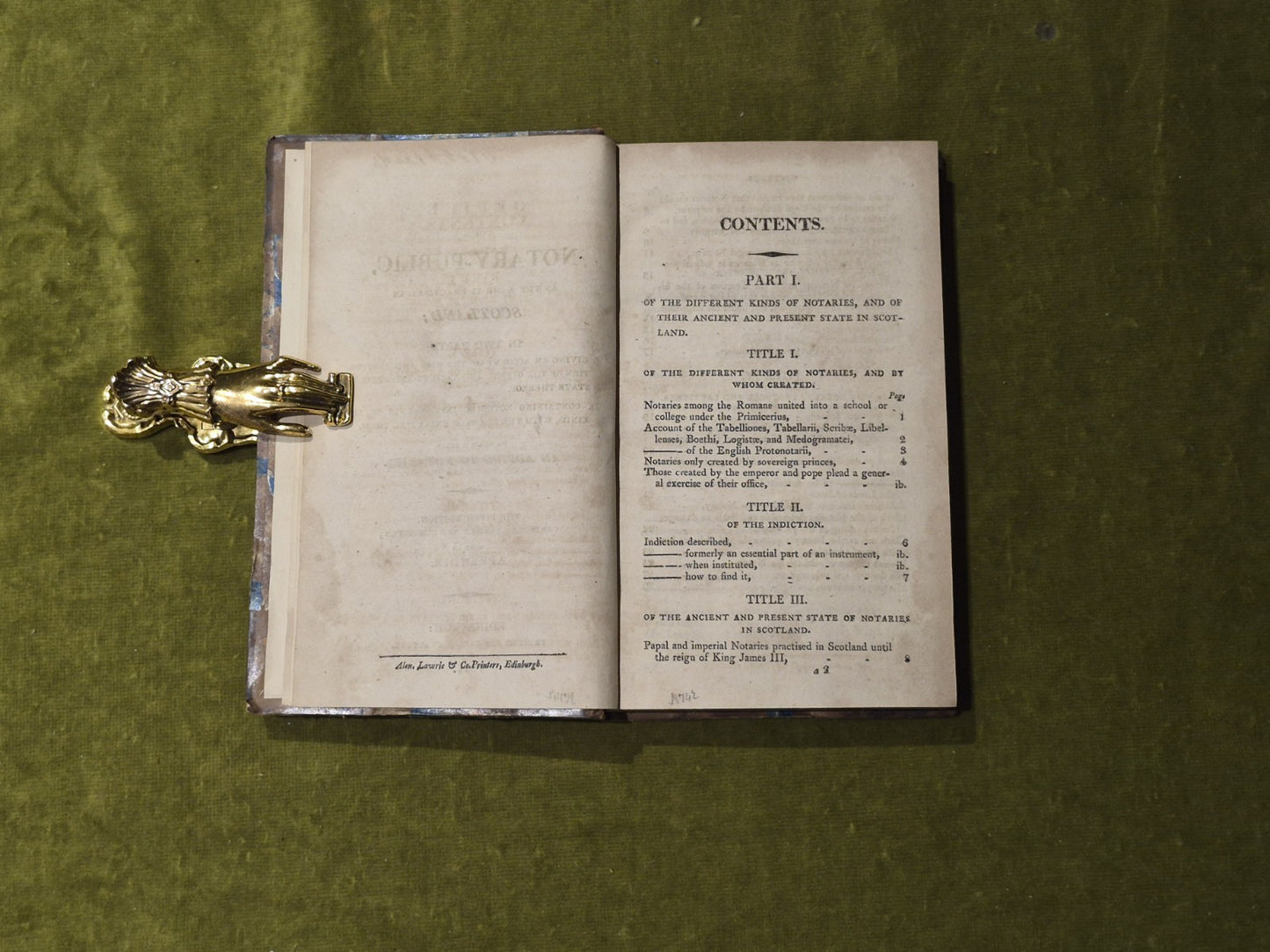 The Office of a Notary-Public as practised in Scotland in 2 Parts - Revised 18114