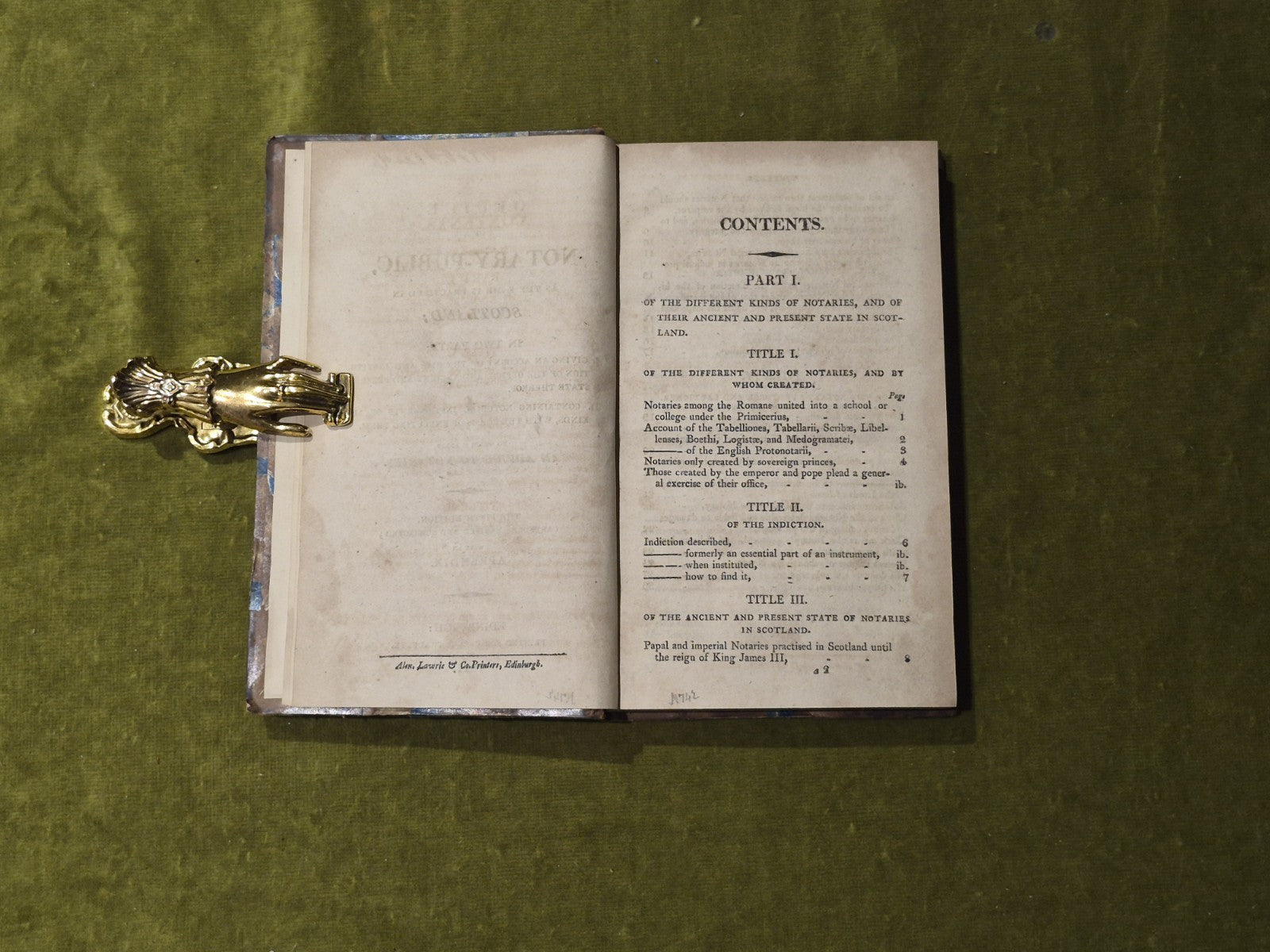The Office of a Notary-Public as practised in Scotland in 2 Parts - Revised 18114