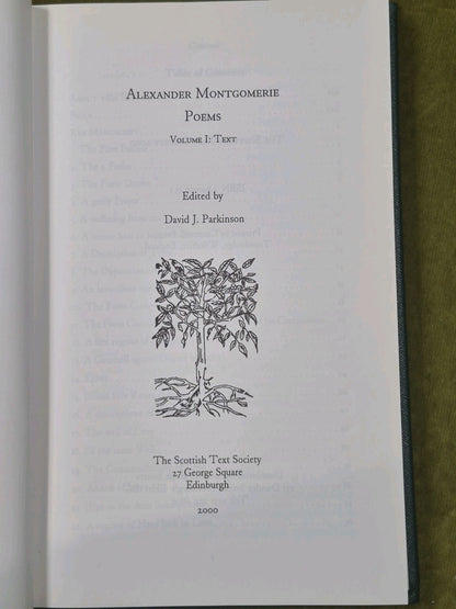 Alexander Montgomerie Poems 2000 The Scottish Text Society Complete Set5