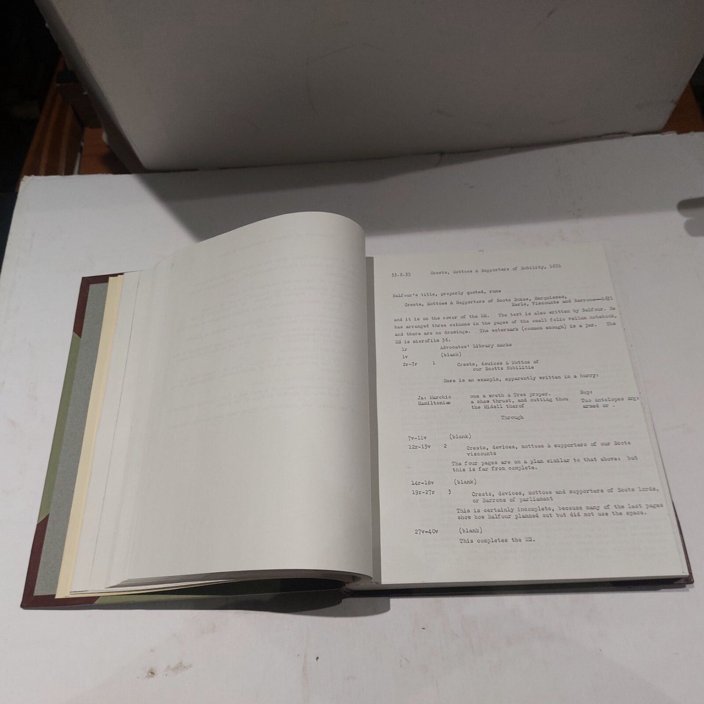 H. L. Hamilton Beautifully Bound Dissertation: Balfour's Heraldic (Vol I & II)17