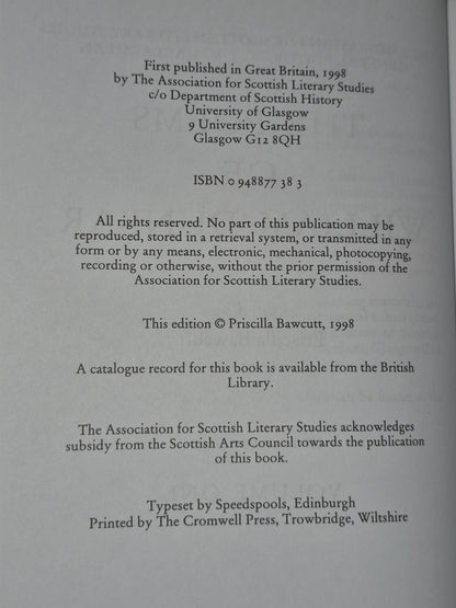 Poems Of William Dunbar Priscilla Bawcutt 2 Vols3