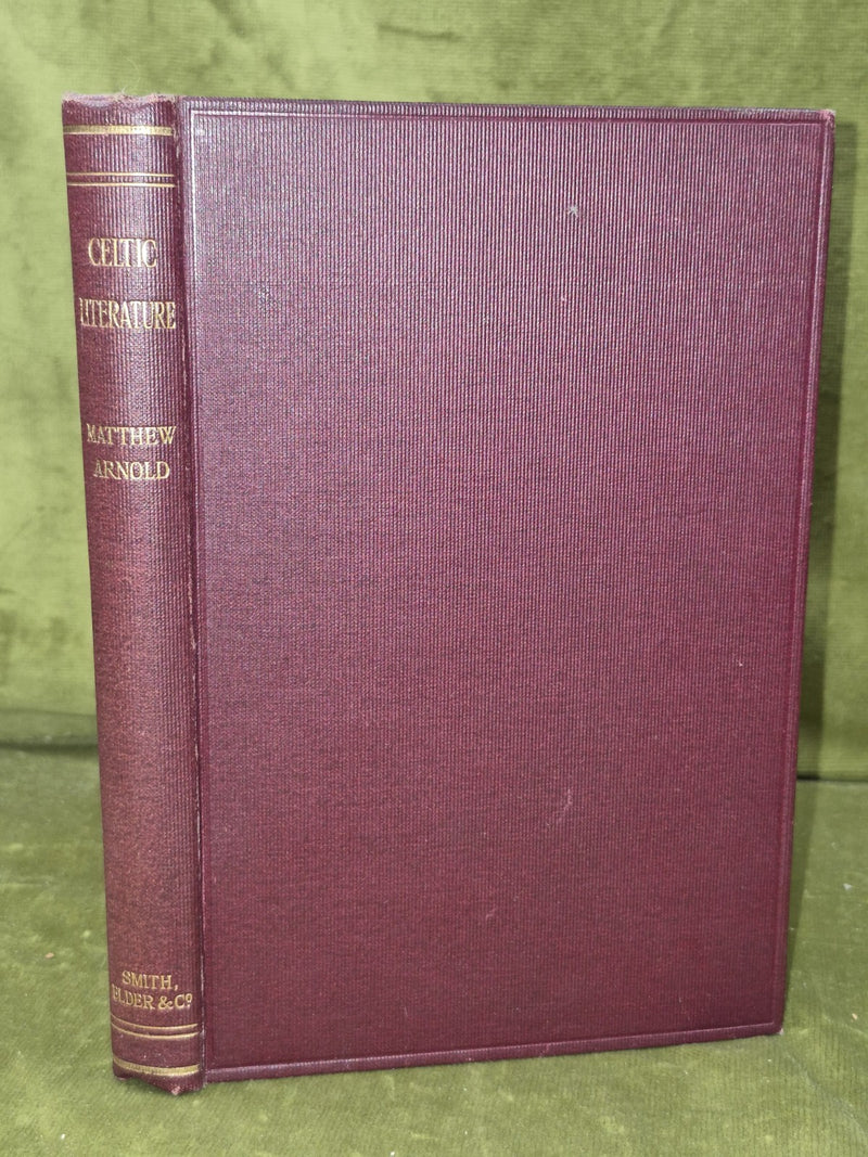 The Study of Celtic Literature 1900 Matthew Arnold London Smith Elder0