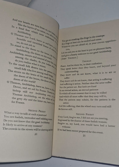 Murder in the Cathedral  T.S. Eliot  First UK edition / First printing 19355