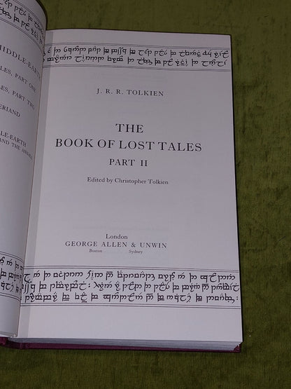 The Book of Lost Tales, Part 2. J. R. R. Tolkien (1984) First Impression4