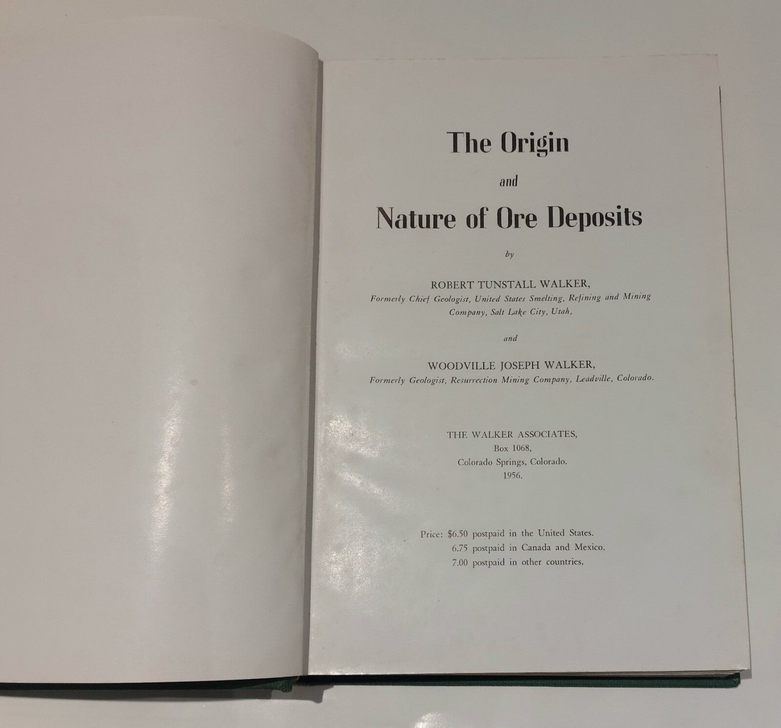 The Origin and Nature of Ore Deposits, Walker (1956) Hardback Book3