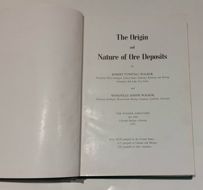The Origin and Nature of Ore Deposits, Walker (1956) Hardback Book3