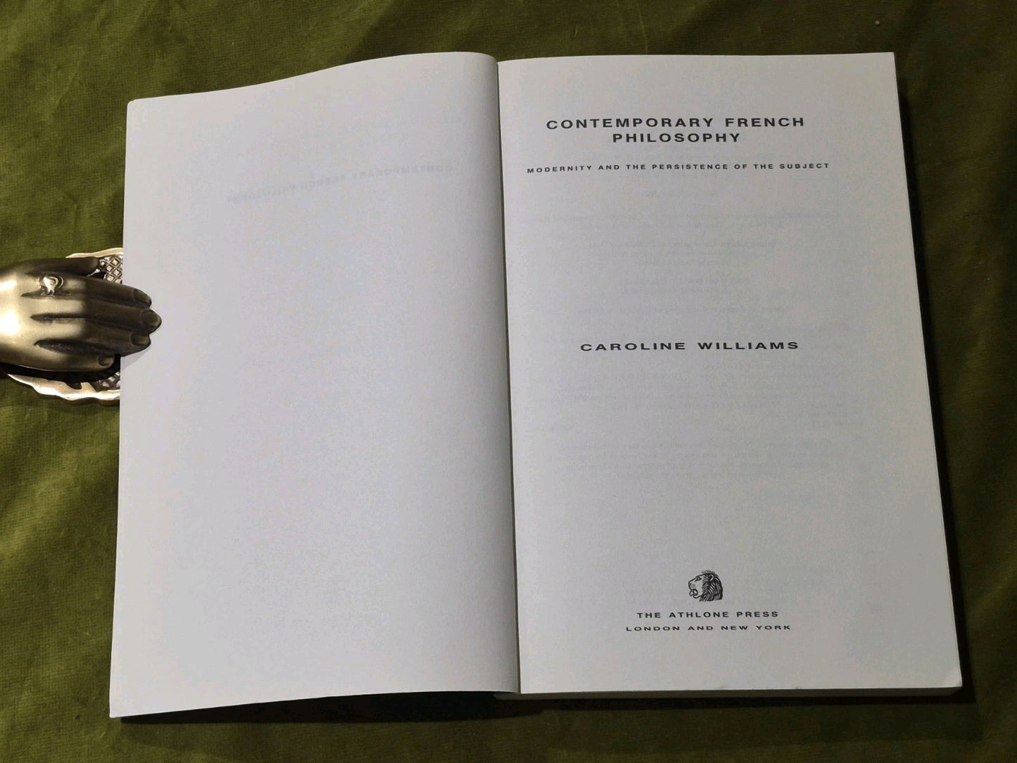 Contemporary French Philosophy: Modernity and the Persistence of the Subject3