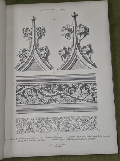 Ornamenti di tutti gli stili classificati in ordine storico 1881 Hoepli Boito5