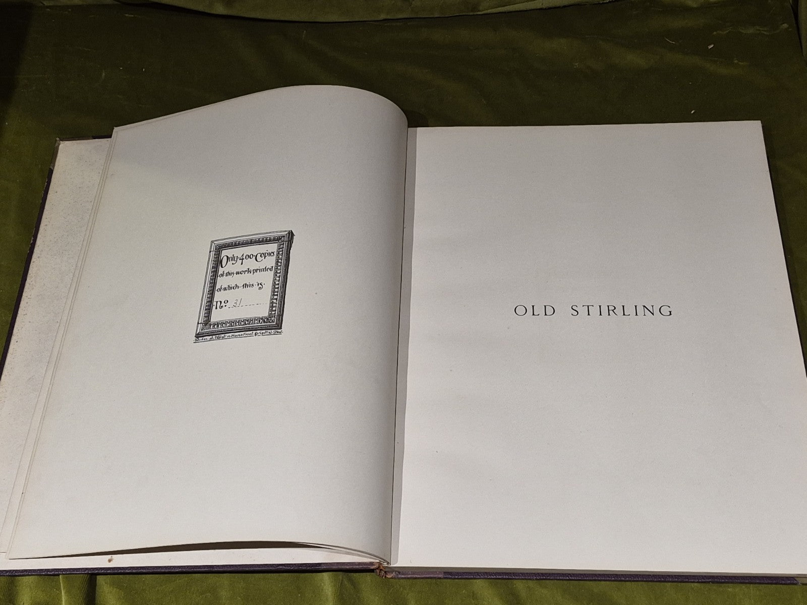 Old Stirling Measured and Drawn for the Stone - John William Small, 1897, 31/4006