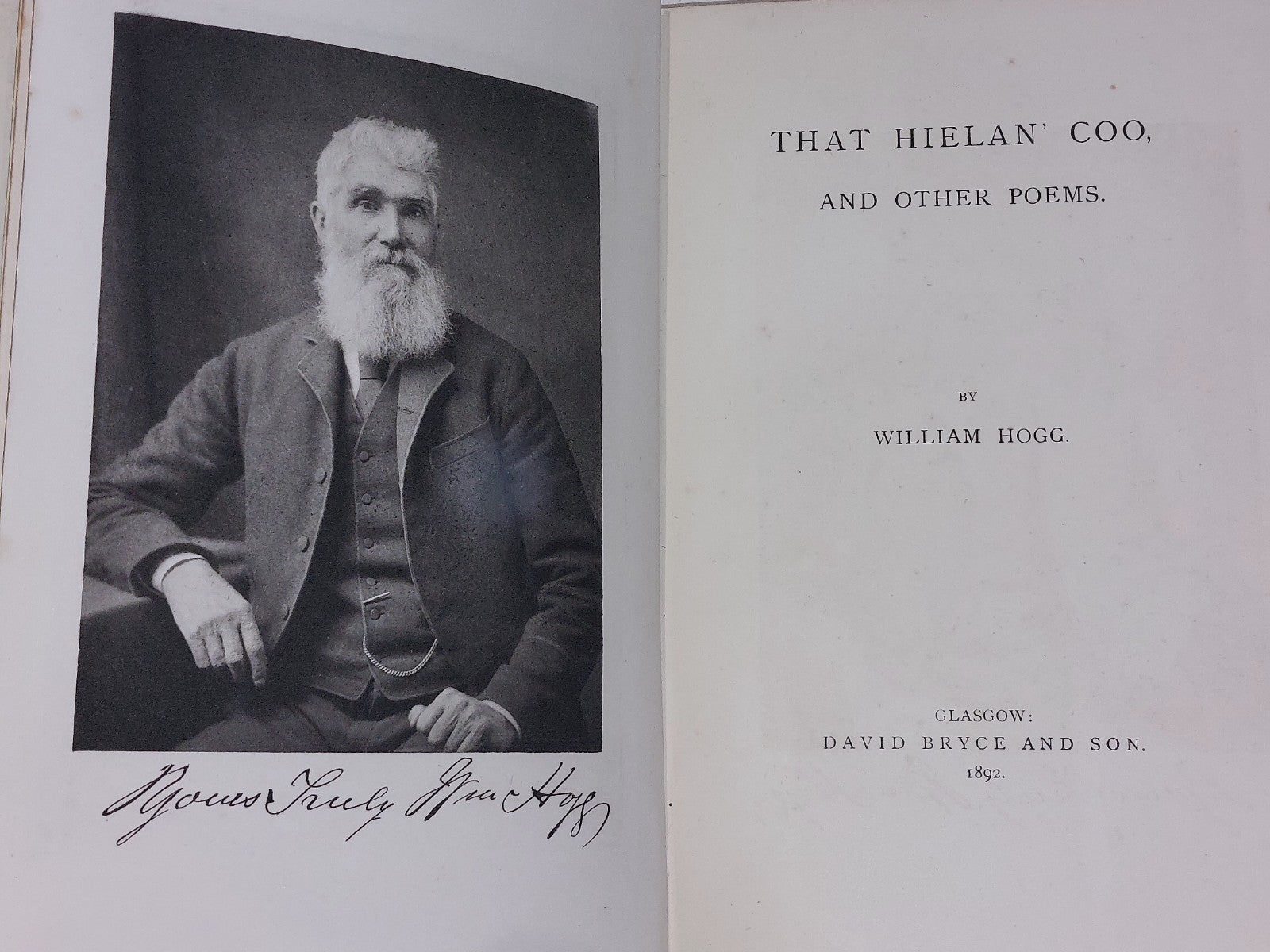 That Hielan Coo and Other Poems by William Hogg 1st Ed (1892)4