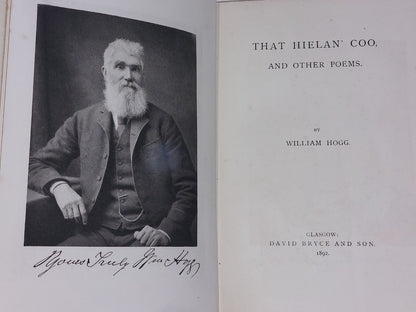 That Hielan Coo and Other Poems by William Hogg 1st Ed (1892)4