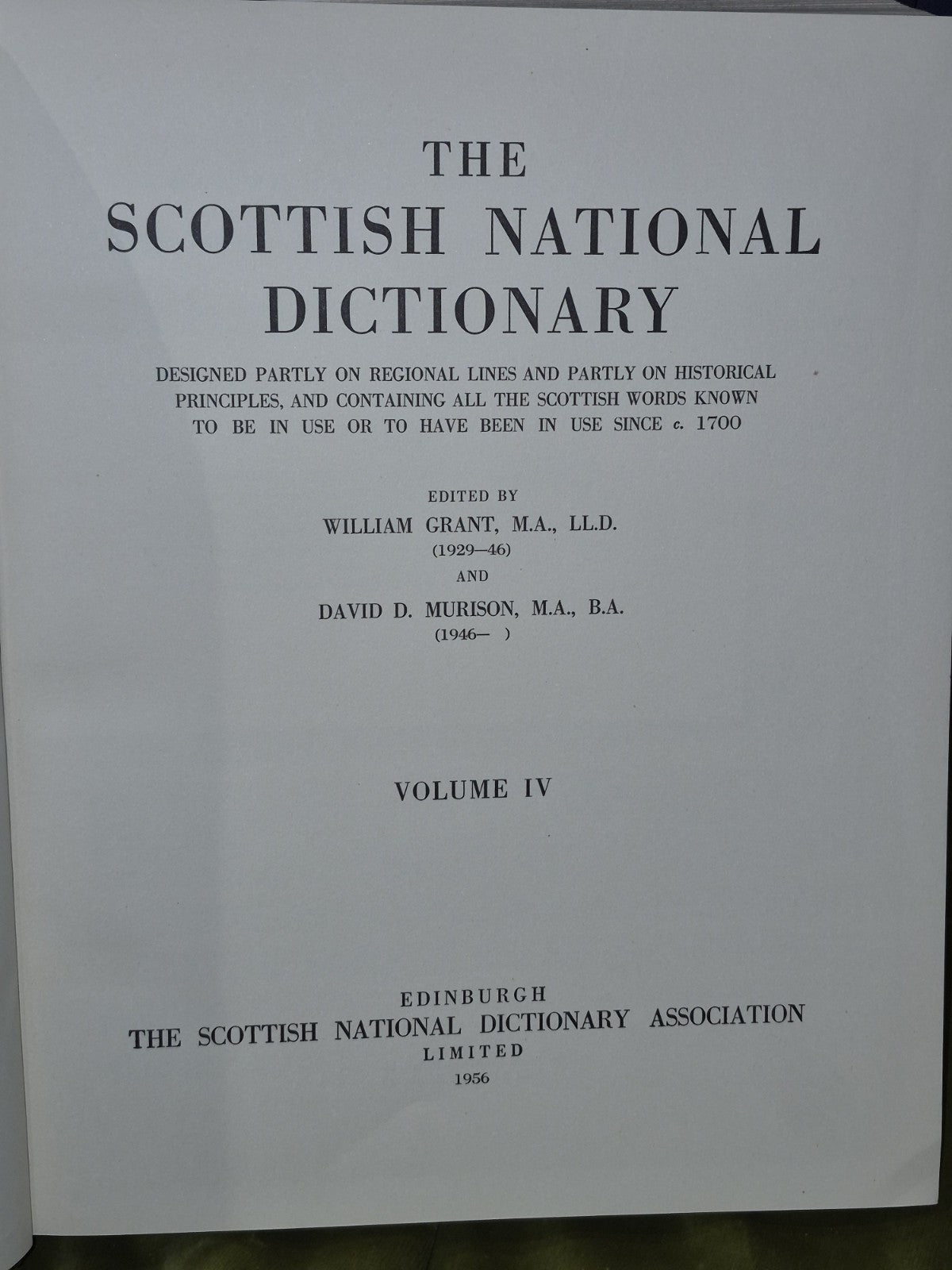 The Scottish National Dictionary (1941) William Grant Volumes 1-10 First Edition18