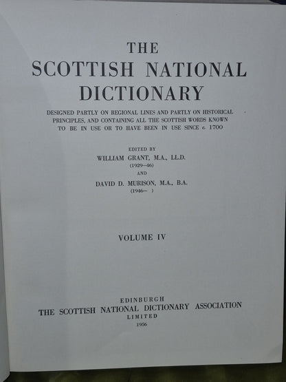 The Scottish National Dictionary (1941) William Grant Volumes 1-10 First Edition18