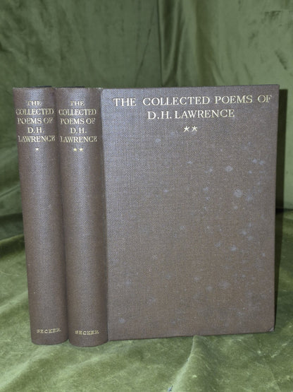 The Collected Poems of D. H. Lawrence (1928 First Edition) Complete Two Volumes0