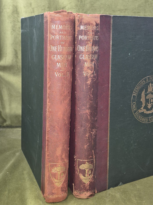 Memoirs and Portraits of One Hundred Glasgow Men ltd ed 1886 James Maclehose1
