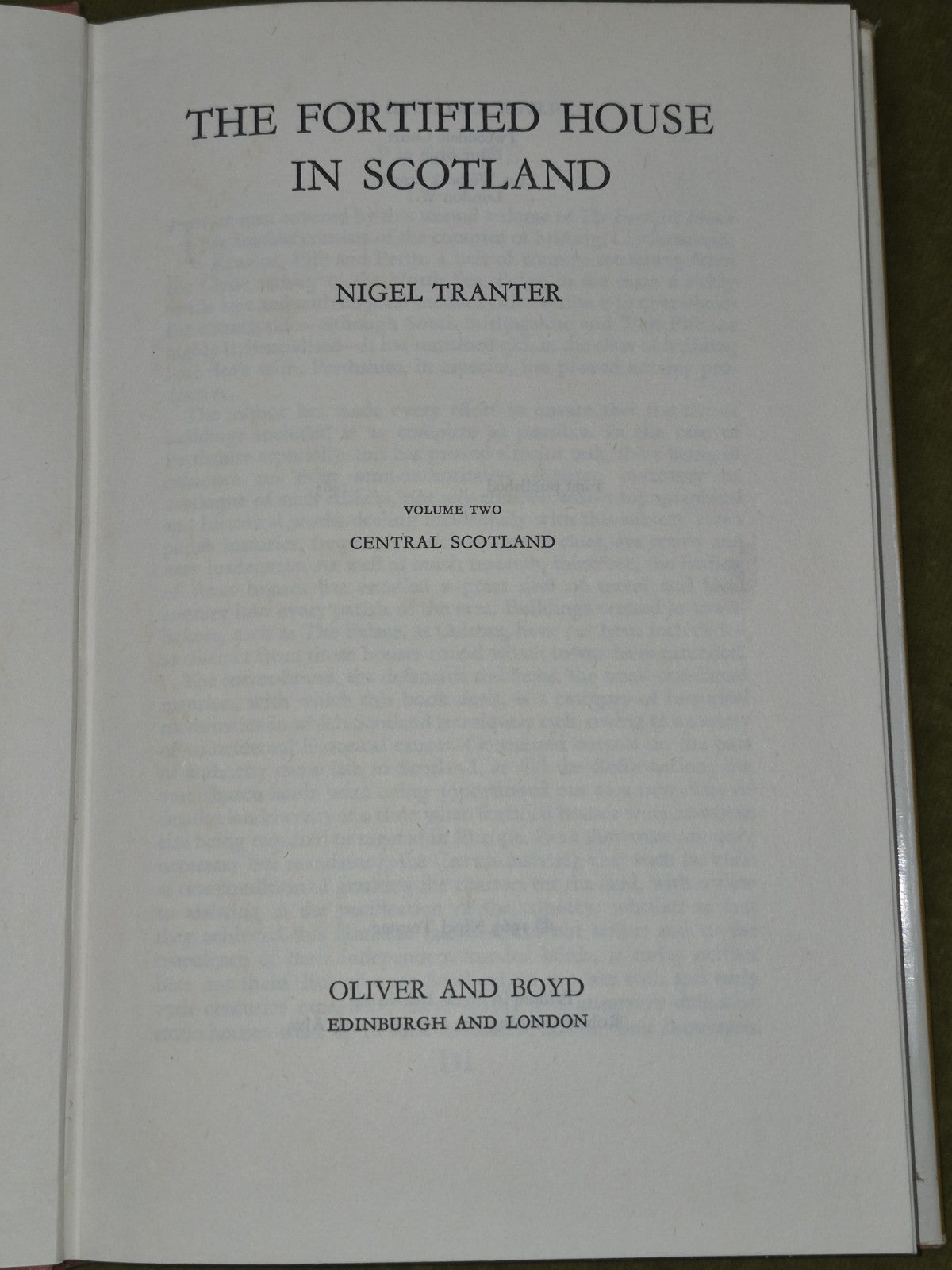 The Fortified House in Scotland Nigel Tranter First Editions + Facsimile HB DJ11