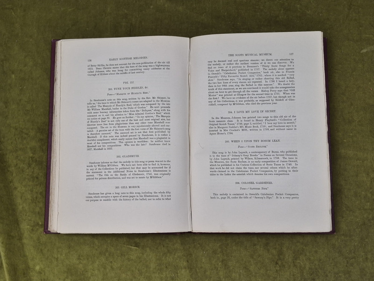 Early Scottish Melodies - John Glen , 1900 1st Vintage HB6