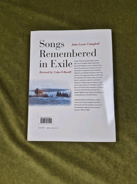 Songs Remembered in Exile Revised - John Lorne Campbell , Birlinn 1999 PB1
