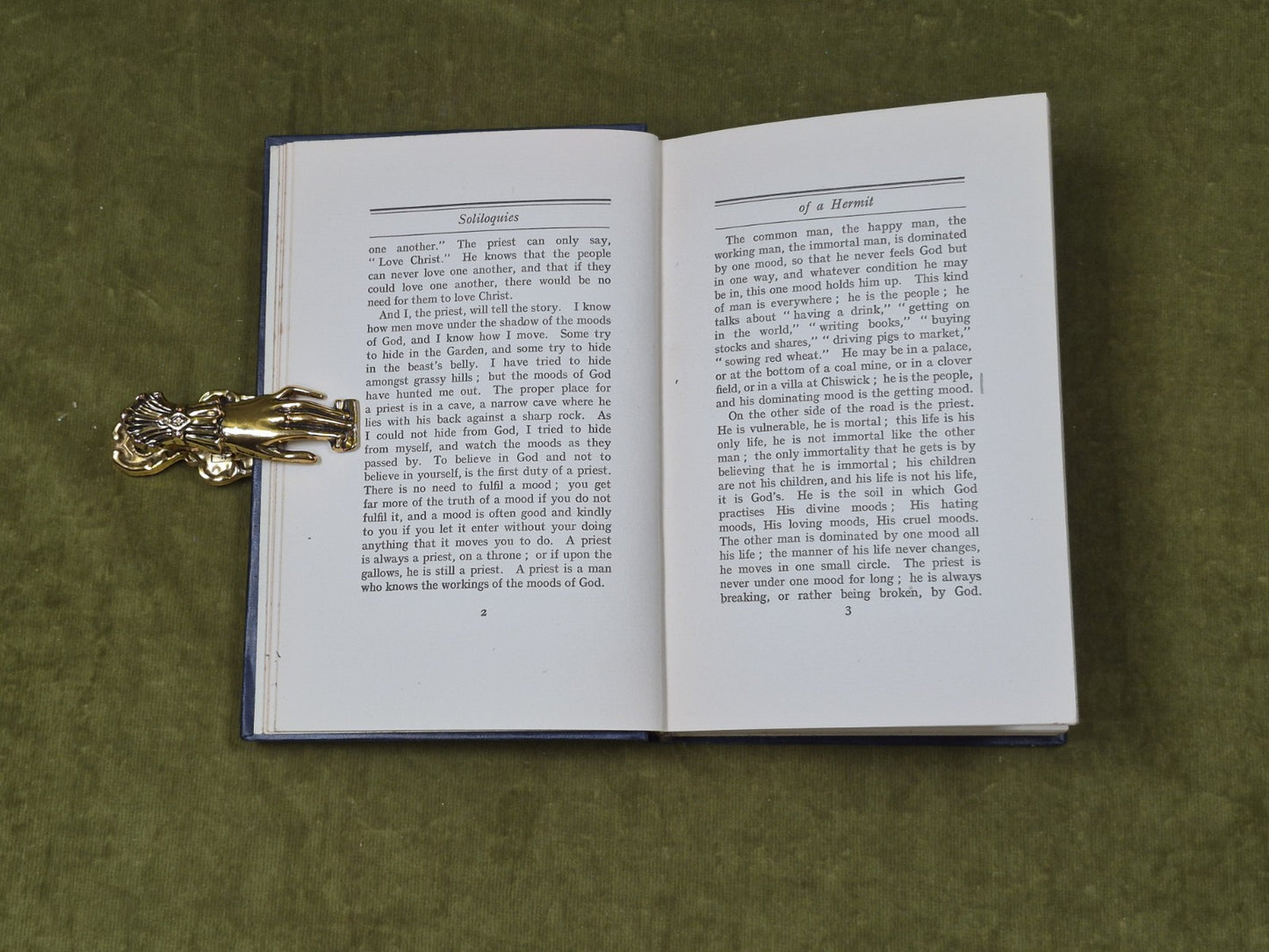 Soliloquies of a Hermit by Theodore F Powys,  Andrew Melrose 1926 HB4