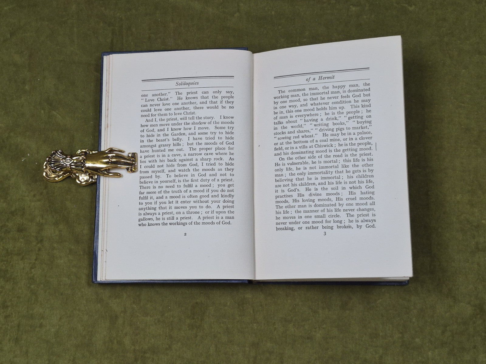 Soliloquies of a Hermit by Theodore F Powys,  Andrew Melrose 1926 HB4
