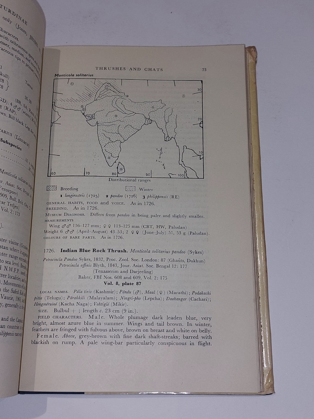 Handbook Of The Birds Of India And Pakistan [Vol.9] 1973 By Ali & Ripley Hb6