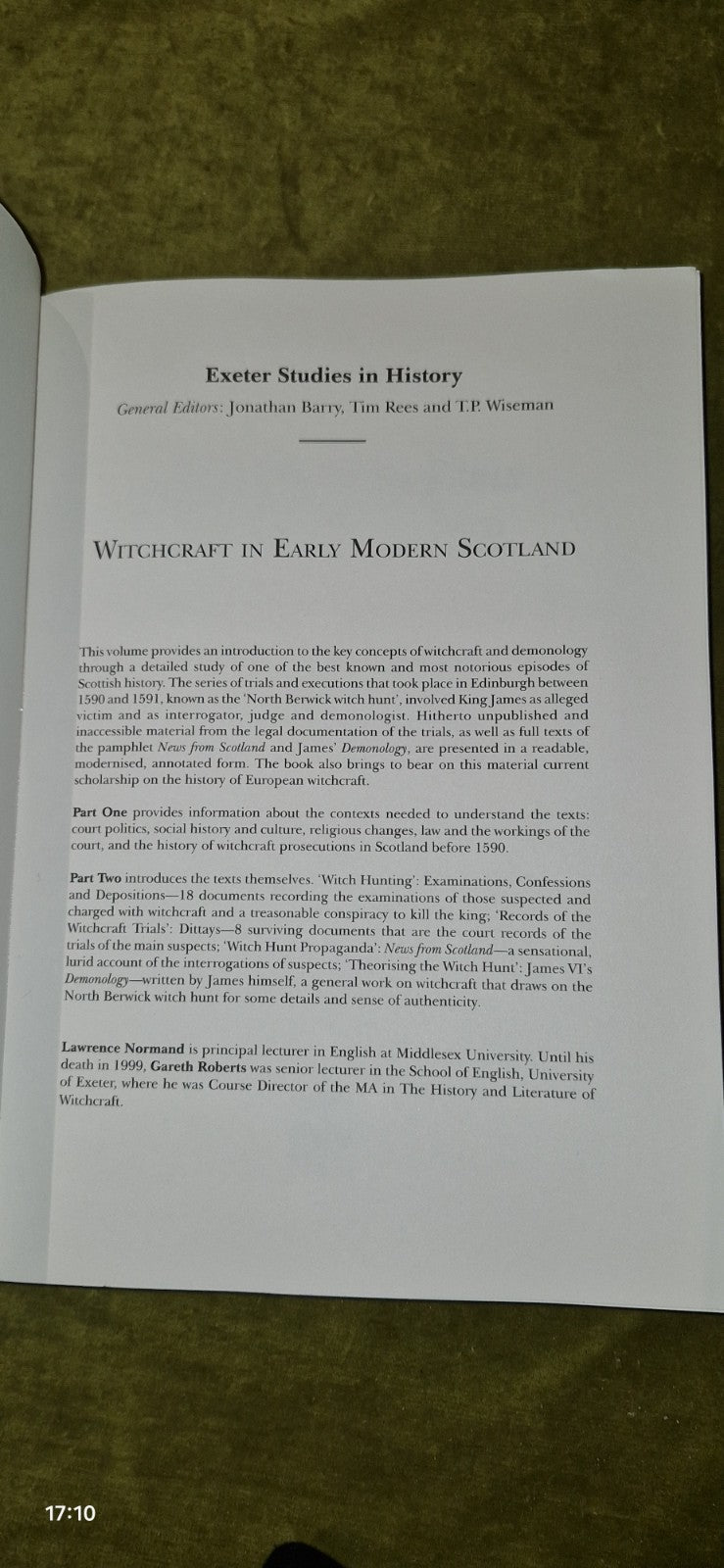 Witchcraft in Early Modern Scotland by Gareth Roberts (Paperback Book)2
