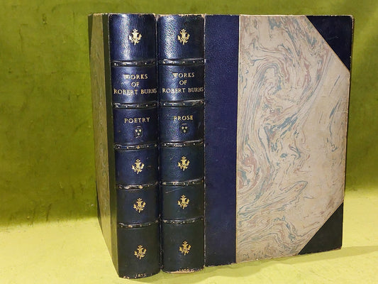 Robert Burns Poetry & Prose (1877) Fine Leather Binding Large Books0
