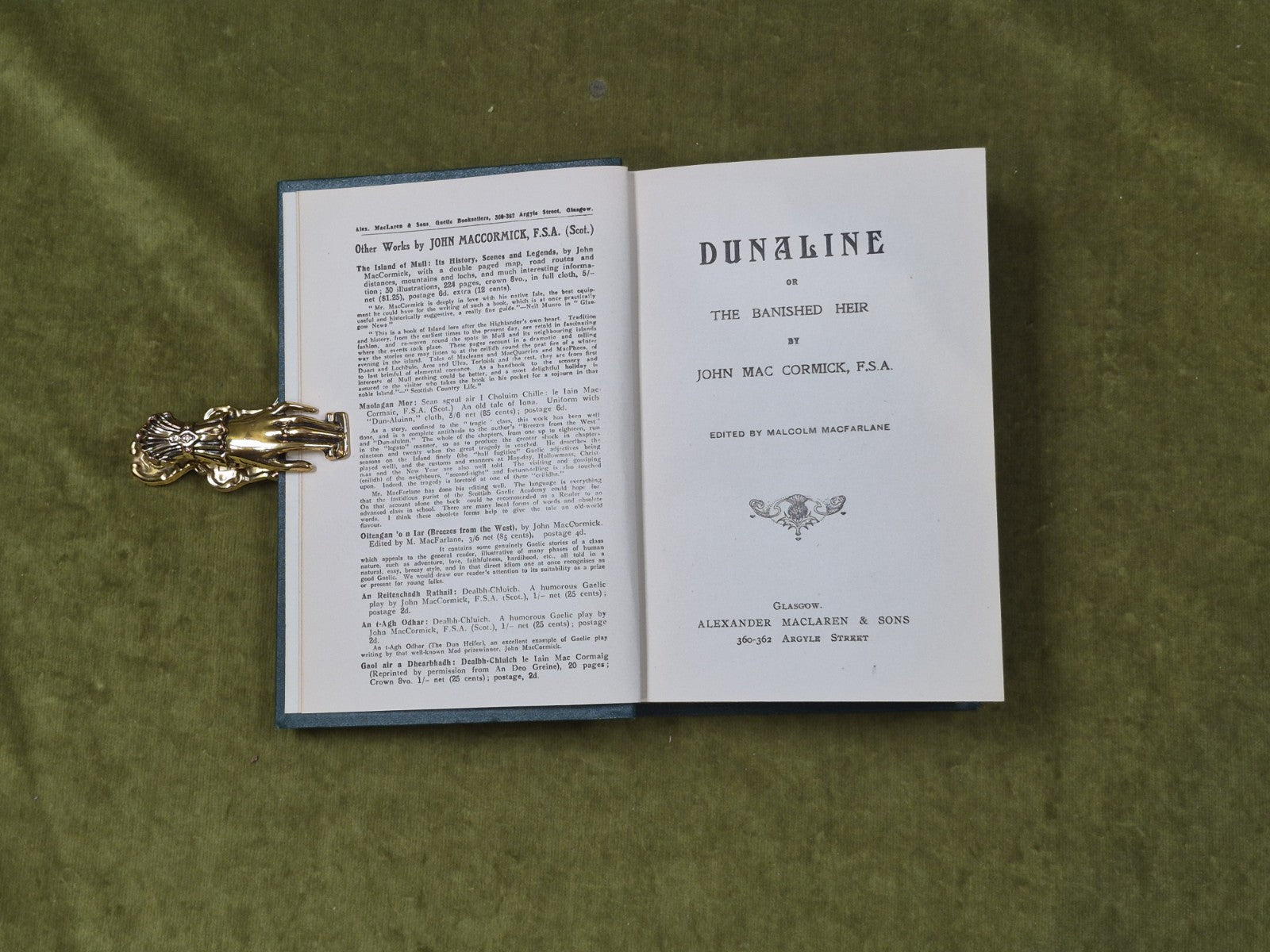 Dun-Aluinn no an t-oighre 'na dhiobarach / Dunaline - Iain MacCormaic , Maclaren3