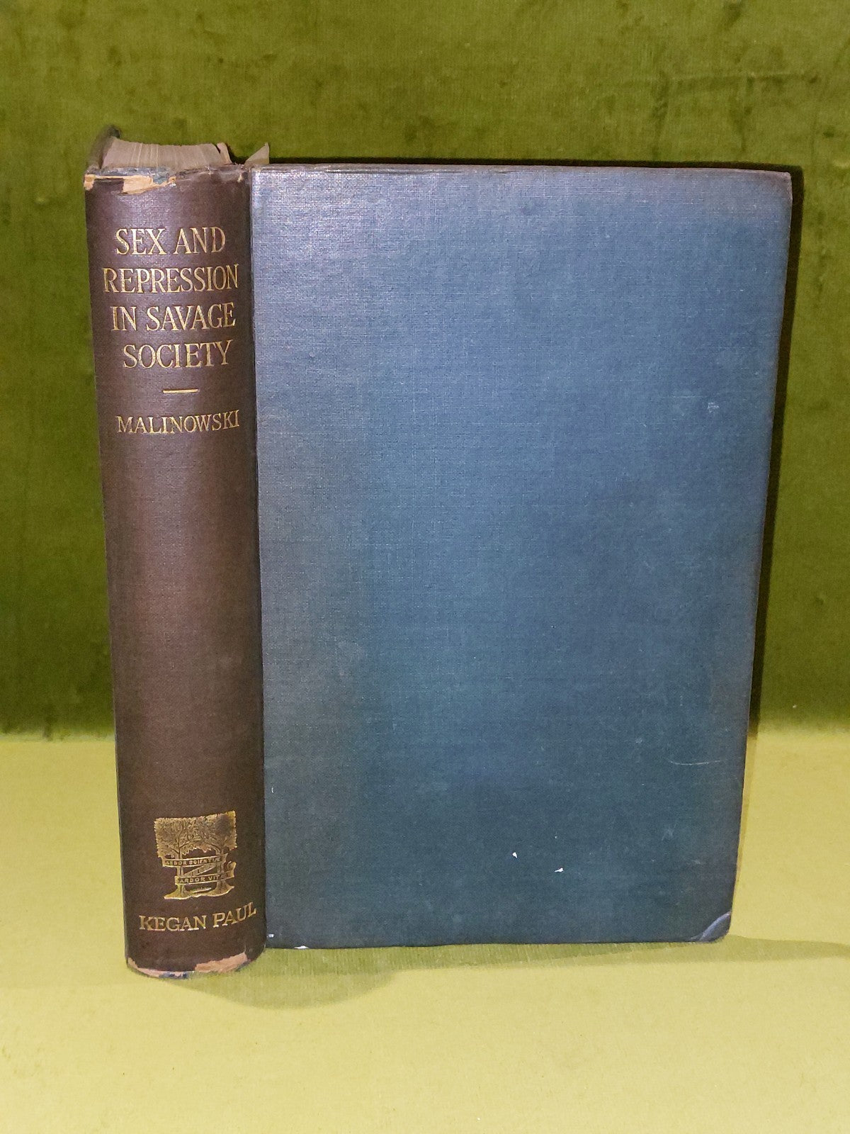 MALINOWSKI, BRONISLAW  Sex and repression in savage society 1927 Hardcover 1st.0
