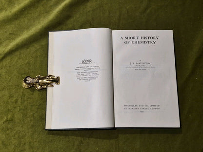 A Short History of Chemistry by J.R. Partington 1937 1st edition5