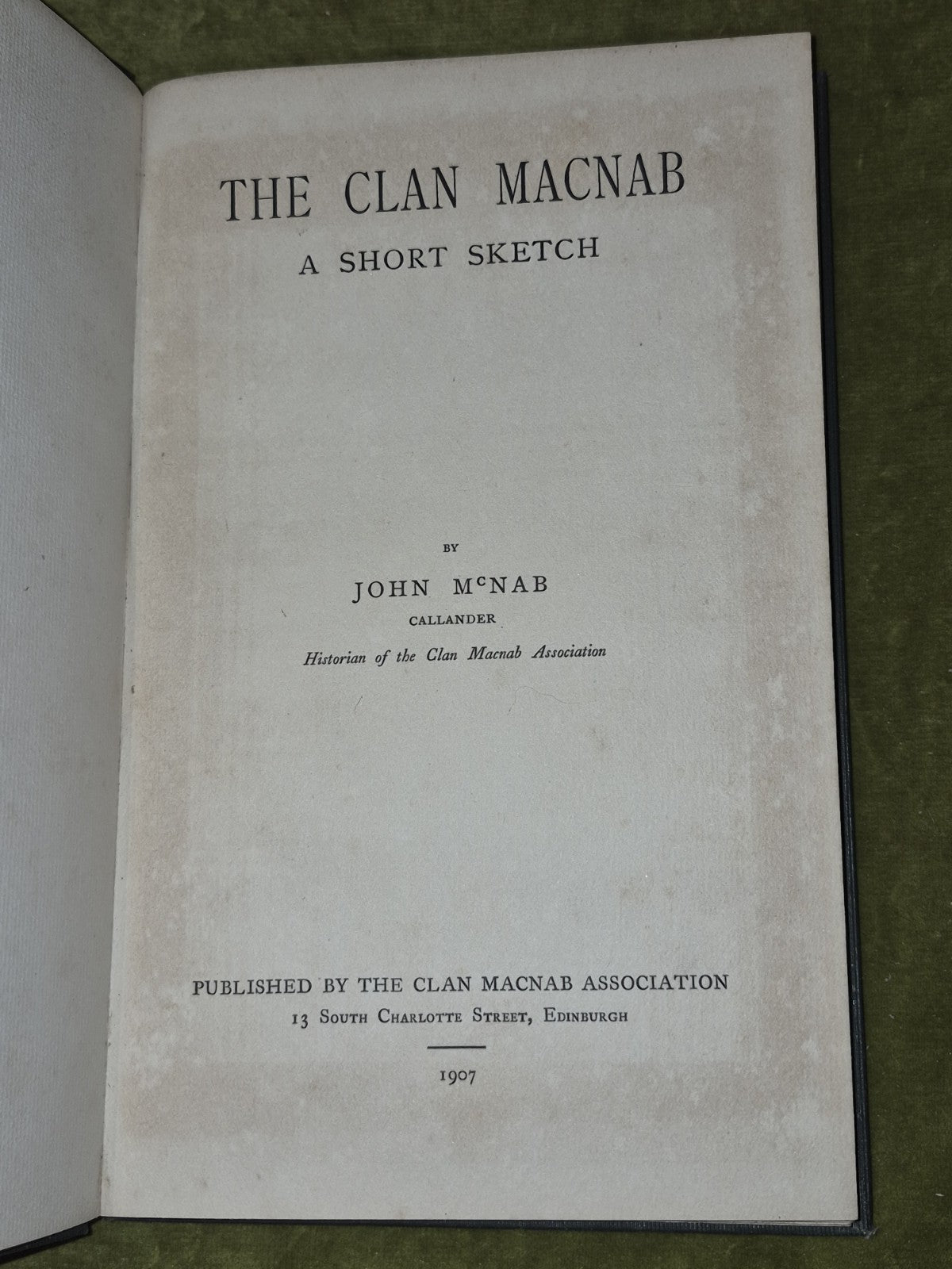 The Clan Macnab John McNab Callander 1902 5