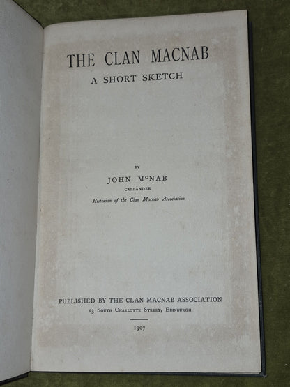 The Clan Macnab John McNab Callander 1902 5