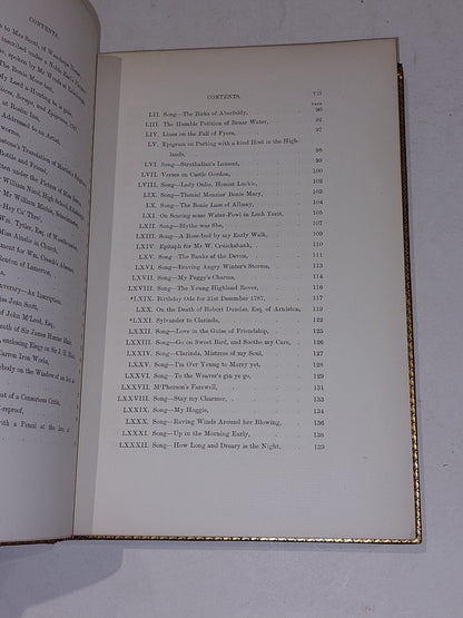 The Works of Robert Burns [6 vol set] W Paterson (1870s) Leather Fine Binding 6