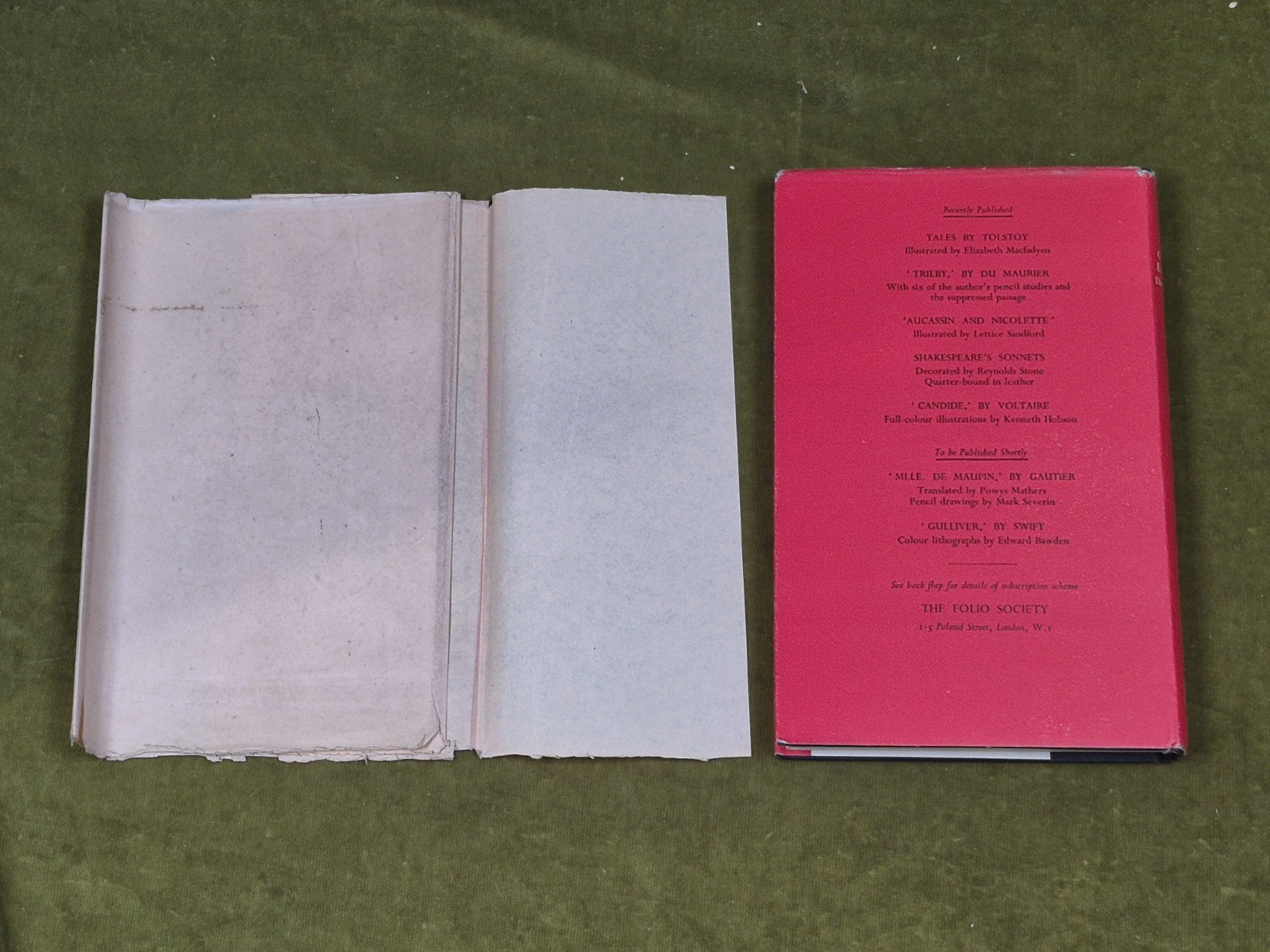 The Confessions of an English Opium-Eater - Thomas De Quincey Folio Society 19481