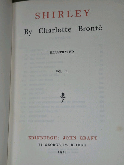The Novels of the Sisters Bronte John Grant 1924 Edinburgh Incomplete 6 Volumes7