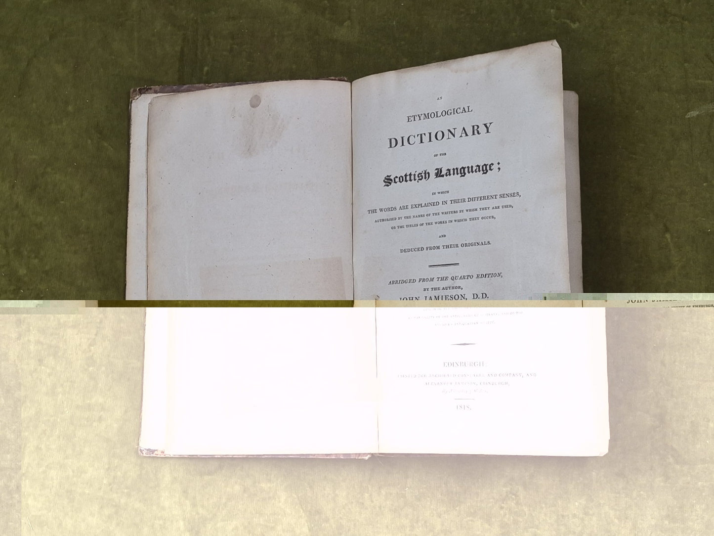 An Etymological Dictionary of the Scottish Language John Jamieson 1818 Constable4
