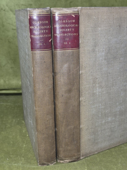 Transactions ofthe Glasgow Archaeological Society Vol III Parts I and II 18991