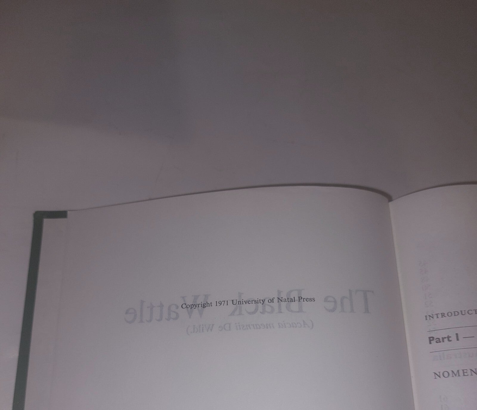 The Black Wattle By S. P. Sherry, University Of Natal Press (1971) Book5